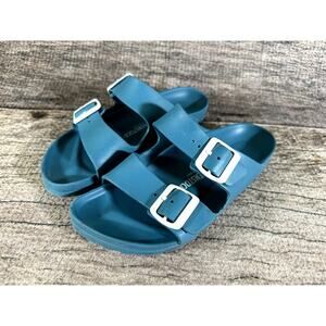 Birkenstock Arizona Essentials EVA slides sandals 38 US 7 wmn Turquoise blue